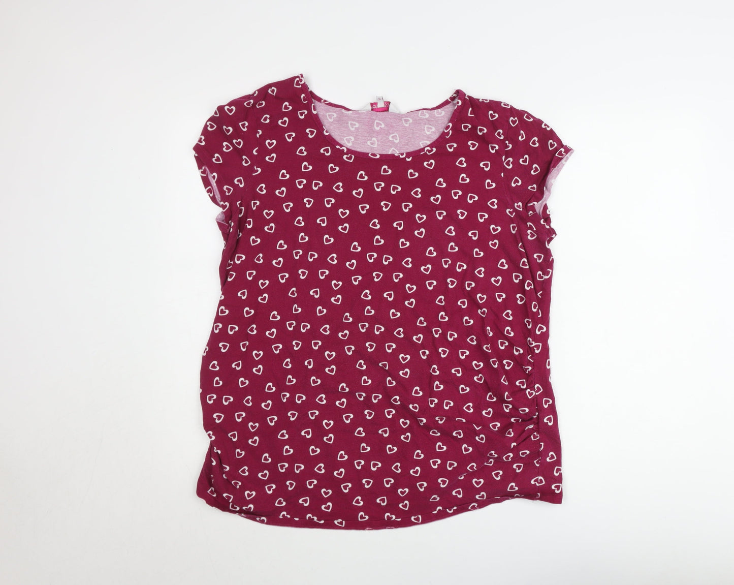 Red Herring Maternity Women's Red Heart Print T-Shirt Size 20