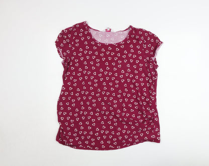 Red Herring Maternity Women's Red Heart Print T-Shirt Size 20