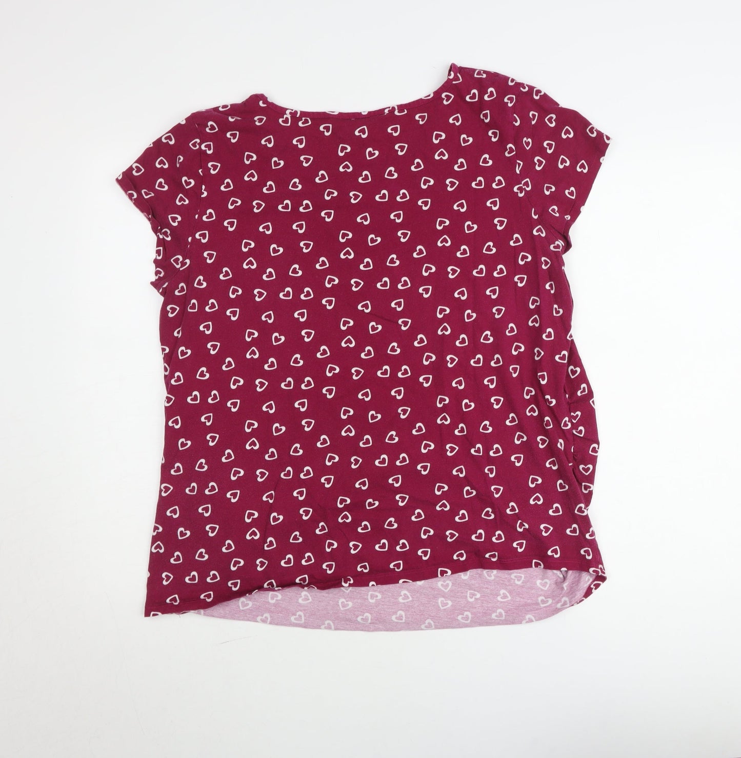 Red Herring Maternity Women's Red Heart Print T-Shirt Size 20