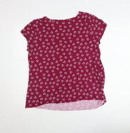 Red Herring Maternity Women's Red Heart Print T-Shirt Size 20