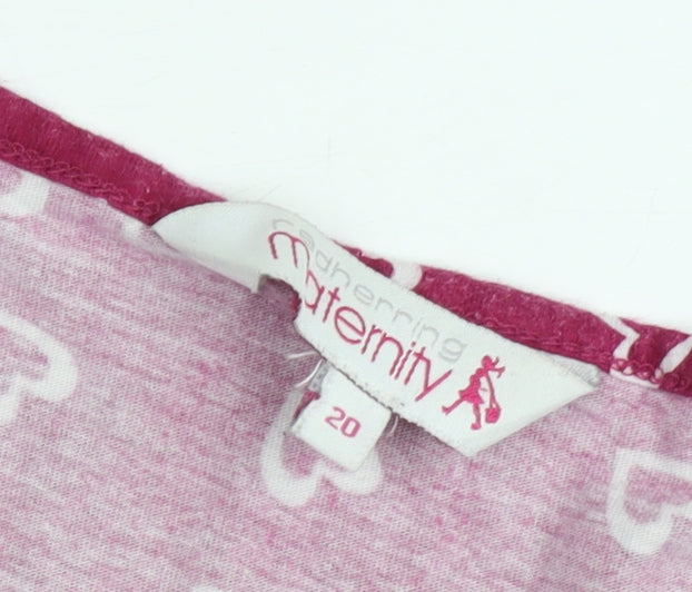 Red Herring Maternity Women's Red Heart Print T-Shirt Size 20