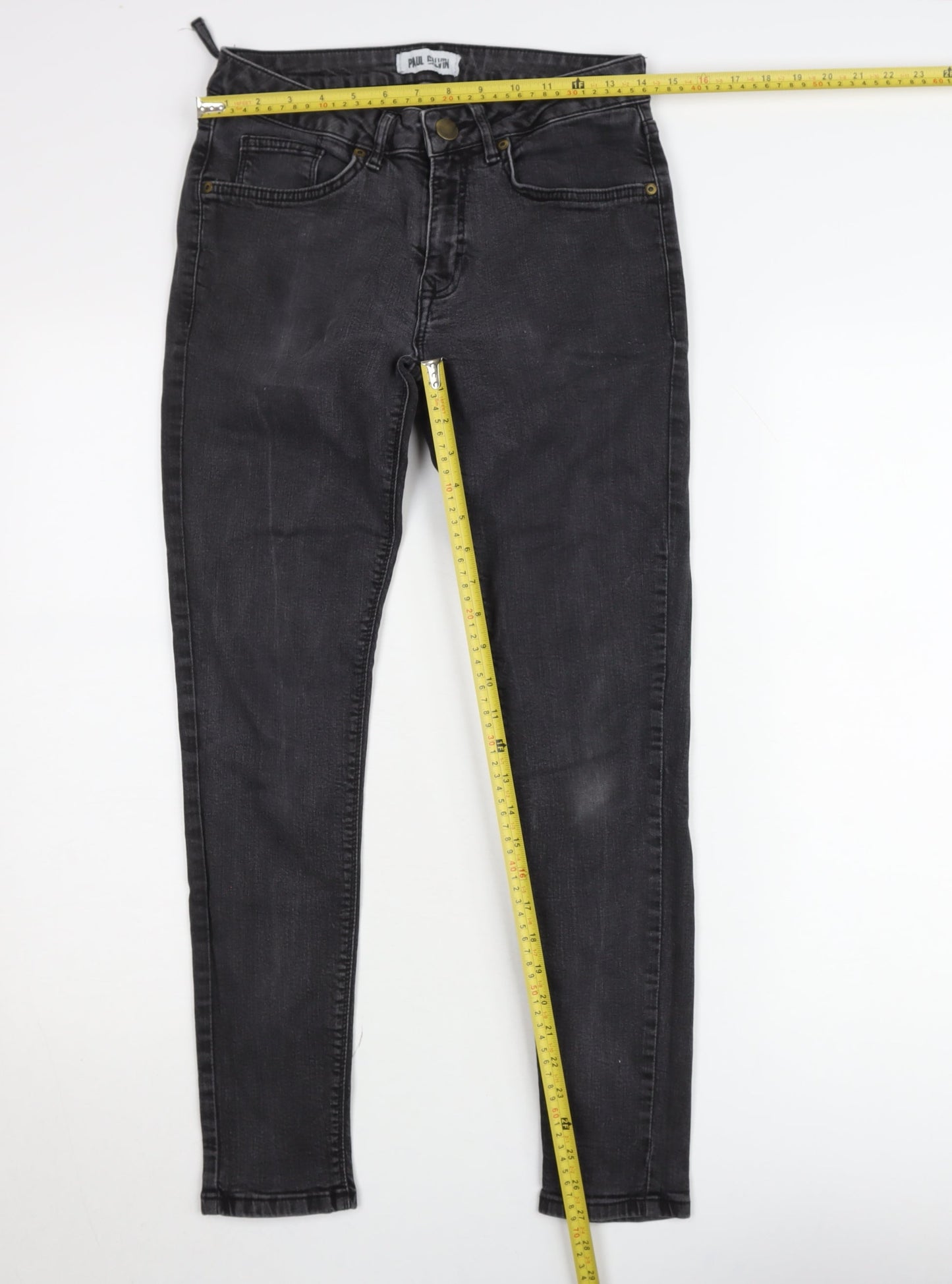 Paul Galvin Women's Black Skinny Jeans Size 14 Regular Fit 30in