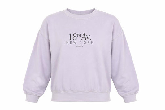 Nasty Gal Women’s Lilac Pullover Sweatshirt Size M Crew Neck Cotton Blend