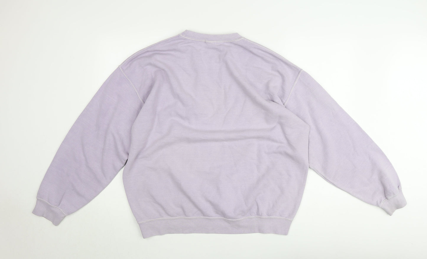 Nasty Gal Women’s Lilac Pullover Sweatshirt Size M Crew Neck Cotton Blend