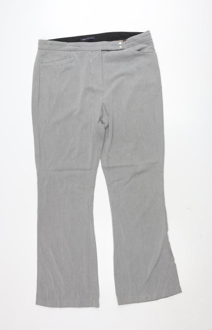Marks and Spencer Women’s Grey Trousers Size 16 Long Straight Leg