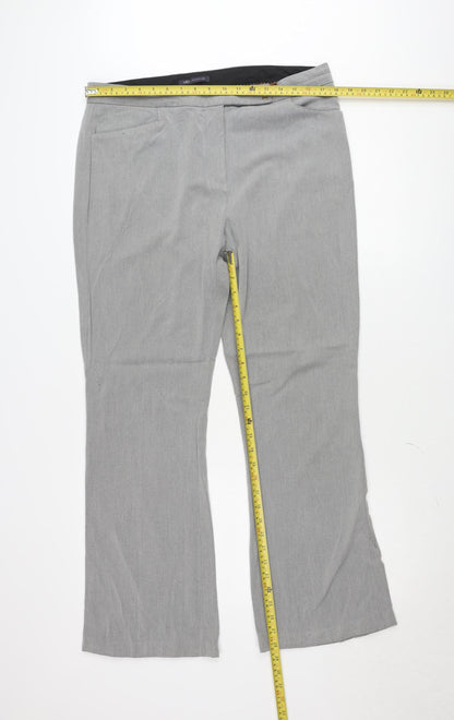 Marks and Spencer Women’s Grey Trousers Size 16 Long Straight Leg