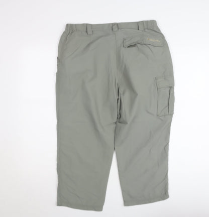 Mountain Warehouse Mens Grey Cargo Trousers L Lightweight Outdoor Pants