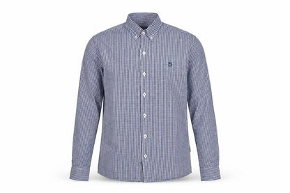 Peter Werth Men's Blue Check Long Sleeve Button-Up Shirt Size L