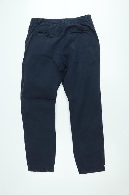Marks and Spencer Men's Blue Regular Fit Chino Trousers Size 12