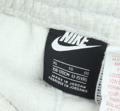 Nike Teens Grey XL Jogger Sweatpants 80% Cotton 20% Polyester