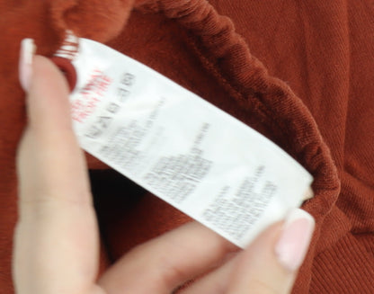 Urban Outfitters Womens Rust Henley Pullover Sweatshirt Small
