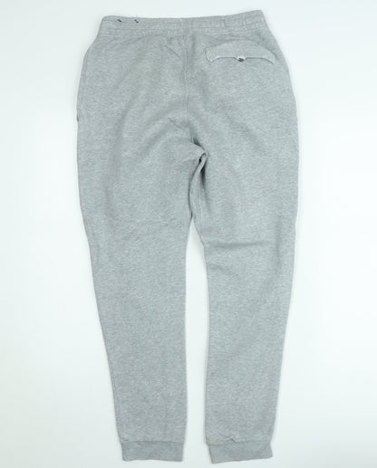Nike Men's Grey Jogger Trousers Small Regular Fit Fleece Sweatpants