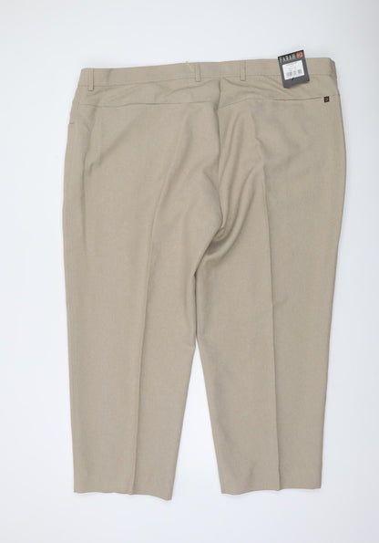 Farah Men's Beige Dress Pants Trousers 50W 29L Regular Fit