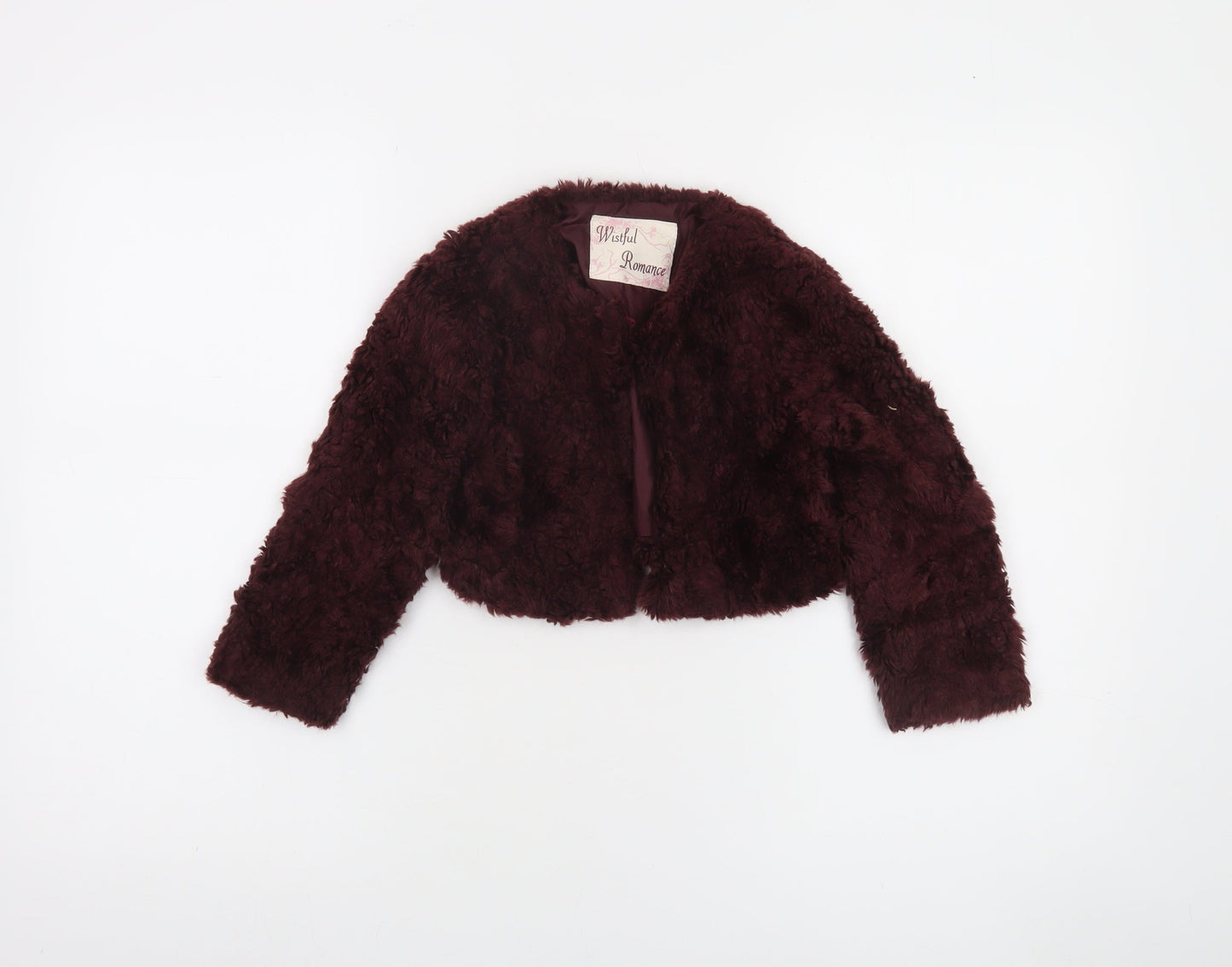 Dunnes Stores Girls Brown Faux Fur Cropped Jacket Age 4 Years