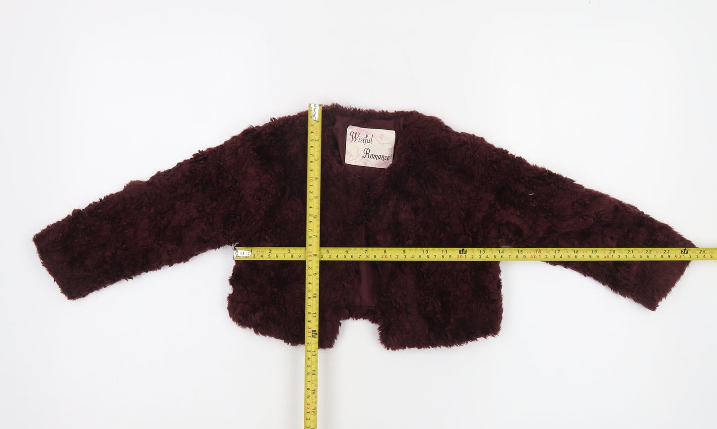Dunnes Stores Girls Brown Faux Fur Cropped Jacket Age 4 Years