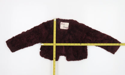 Dunnes Stores Girls Brown Faux Fur Cropped Jacket Age 4 Years