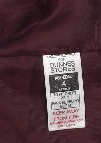 Dunnes Stores Girls Brown Faux Fur Cropped Jacket Age 4 Years