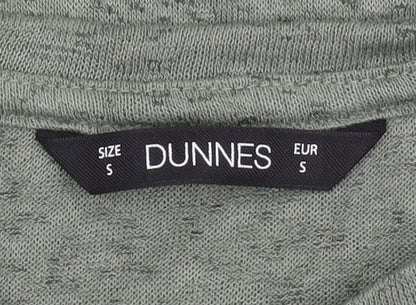 Dunnes Women's Green Short Sleeve Cotton Blend T-Shirt Size S