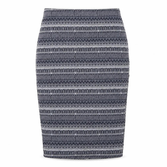Zara Women Blue Geometric Knit Pencil Skirt Size 10