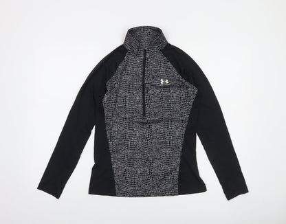 Under Armour Womens Black Long Sleeve 1/4 Zip Running Top Size S