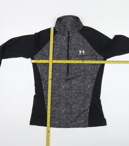 Under Armour Womens Black Long Sleeve 1/4 Zip Running Top Size S