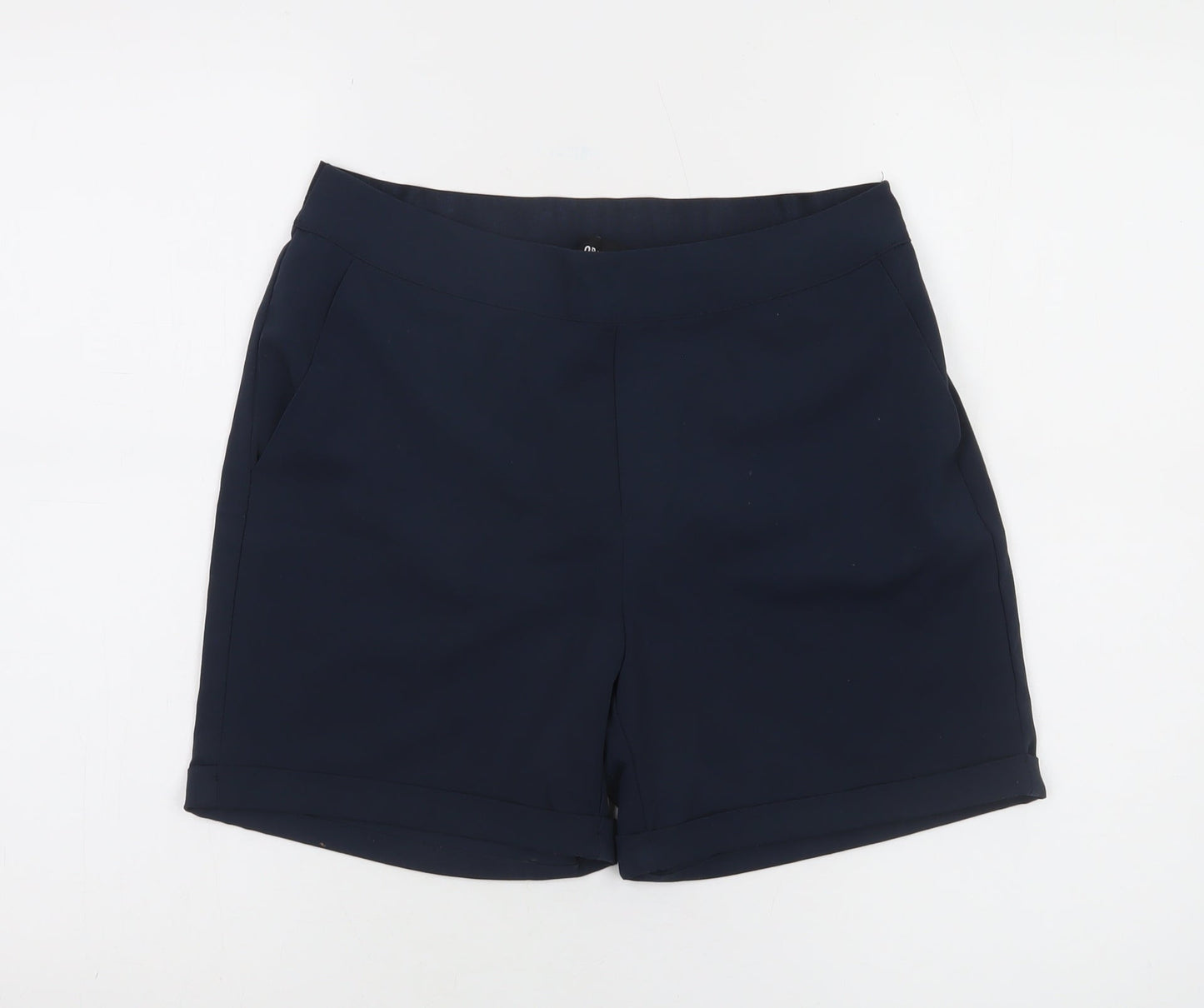 Object Women Navy Blue Chino Shorts Size 8 Regular Fit