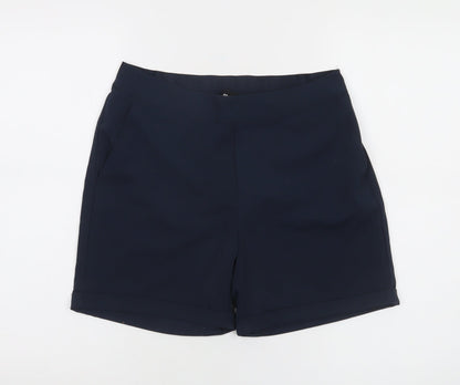 Object Women Navy Blue Chino Shorts Size 8 Regular Fit
