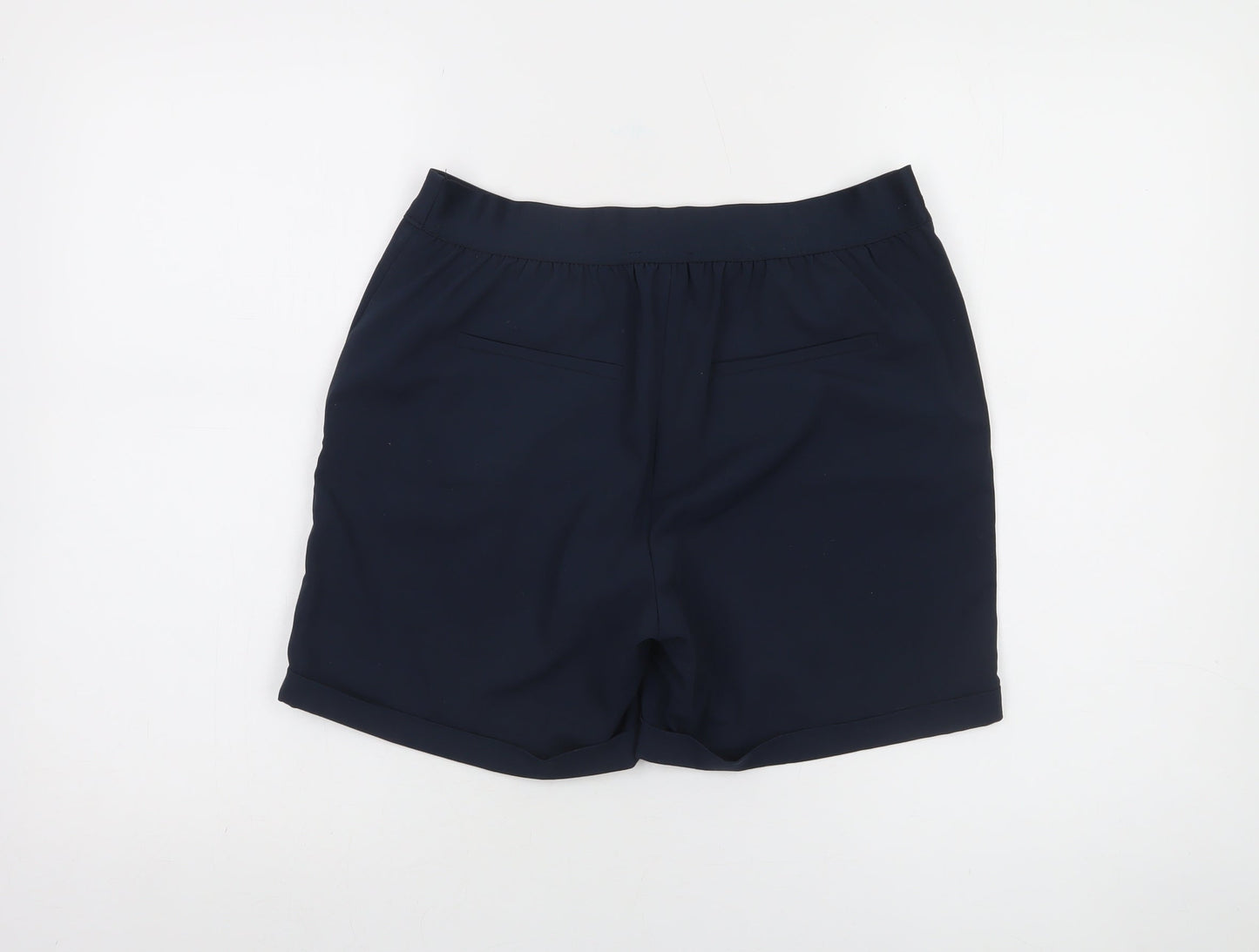 Object Women Navy Blue Chino Shorts Size 8 Regular Fit