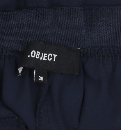 Object Women Navy Blue Chino Shorts Size 8 Regular Fit