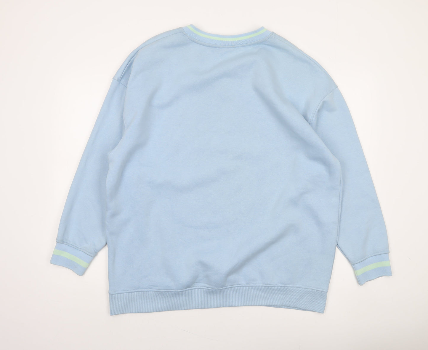 Primark Women Blue V-Neck Alaska USA Graphic Sweatshirt Size M