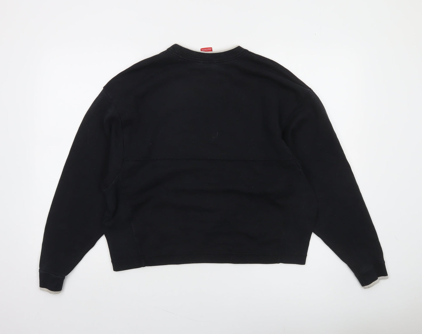 Nike Womens Black Small Pullover Sweatshirt Cotton Blend Crew Neck