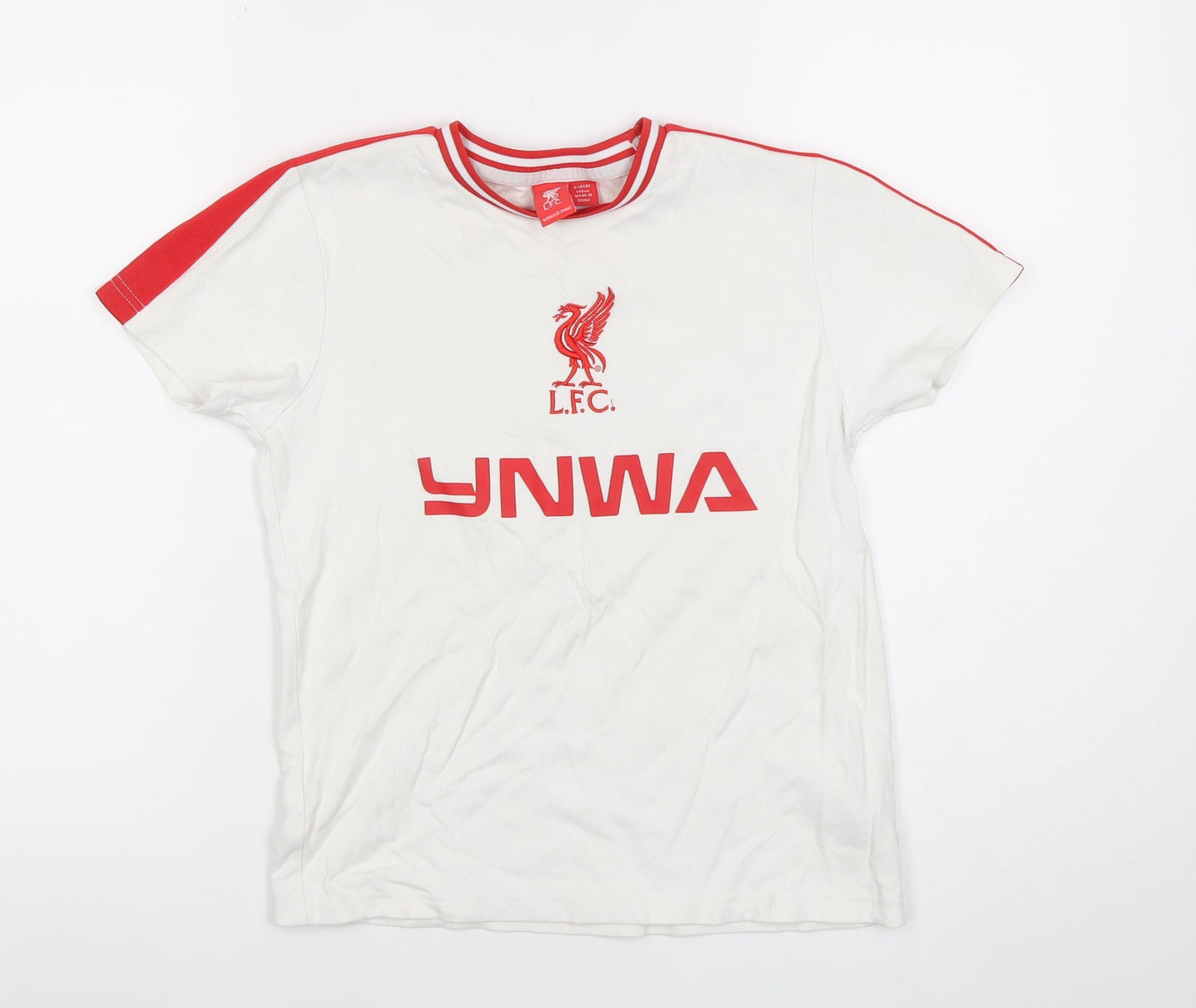 Liverpool FC Boys White Red YNWA Jersey T-Shirt 9-10 Years