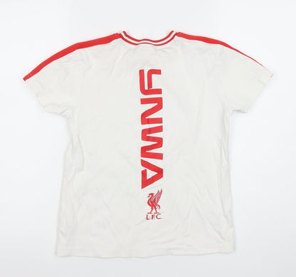Liverpool FC Boys White Red YNWA Jersey T-Shirt 9-10 Years