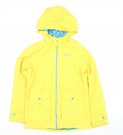 Gelert Girls Yellow Waterproof Hooded Rain Coat 9-10 Years
