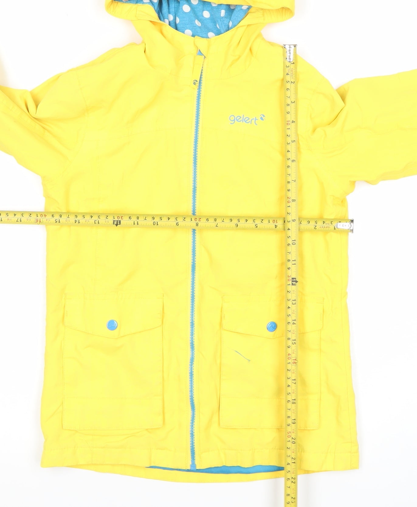 Gelert Girls Yellow Waterproof Hooded Rain Coat 9-10 Years