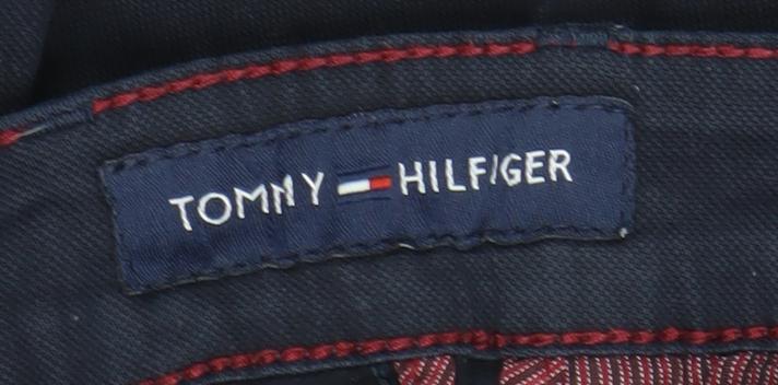 Tommy Hilfiger Men's Blue Chino Trousers 36W 34L Cotton Straight Fit