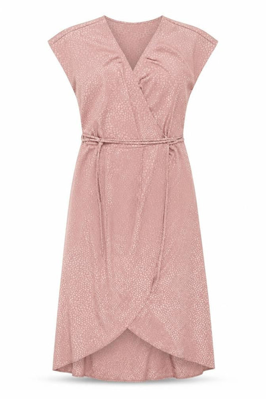 Next Women’s Pink Animal Print Satin Midi Wrap Dress Size 8
