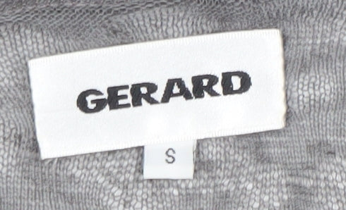 Gerard Women’s Grey Open Cardigan S Animal Print Knit