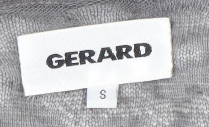 Gerard Women’s Grey Open Cardigan S Animal Print Knit