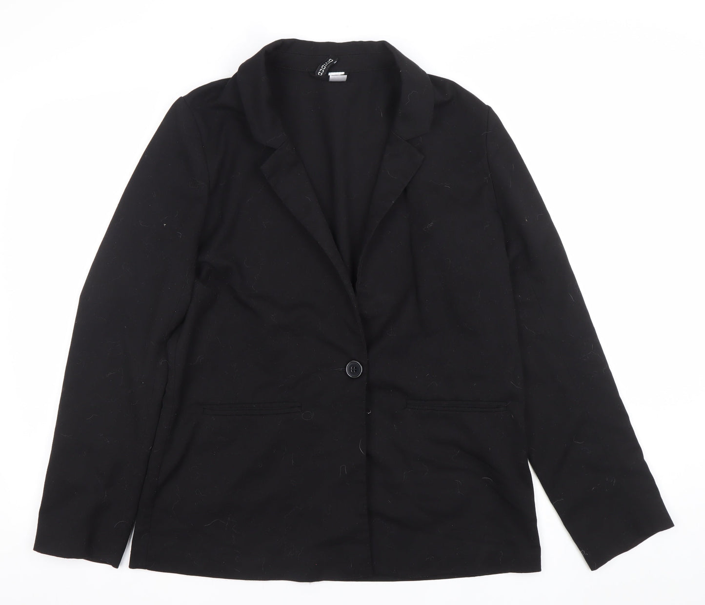 H&M Divided Women's Black Single-Breasted Blazer Size 12