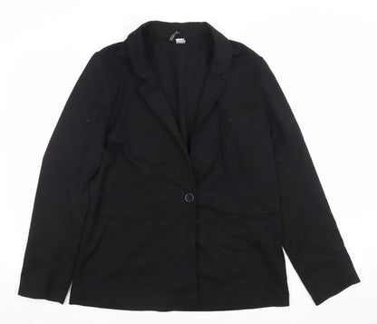 H&M Divided Women's Black Single-Breasted Blazer Size 12