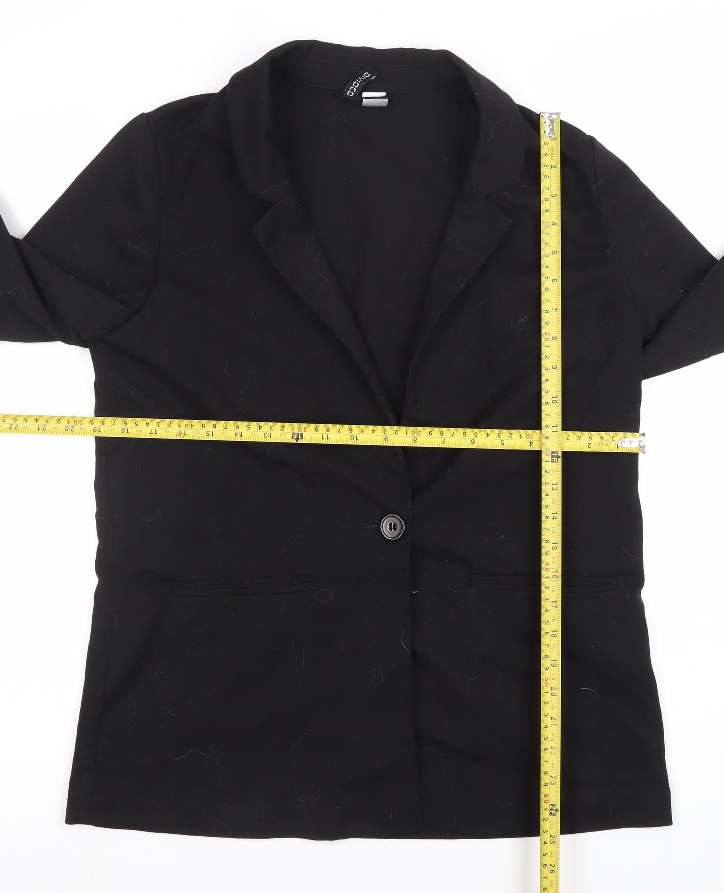 H&M Divided Women's Black Single-Breasted Blazer Size 12