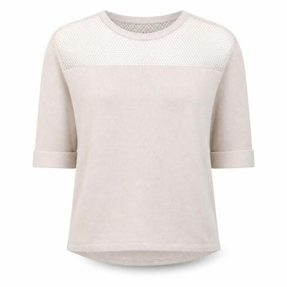 River Island Women’s Beige Mesh Knit Jumper Size 12 3/4 Sleeve