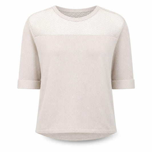 River Island Women’s Beige Mesh Knit Jumper Size 12 3/4 Sleeve