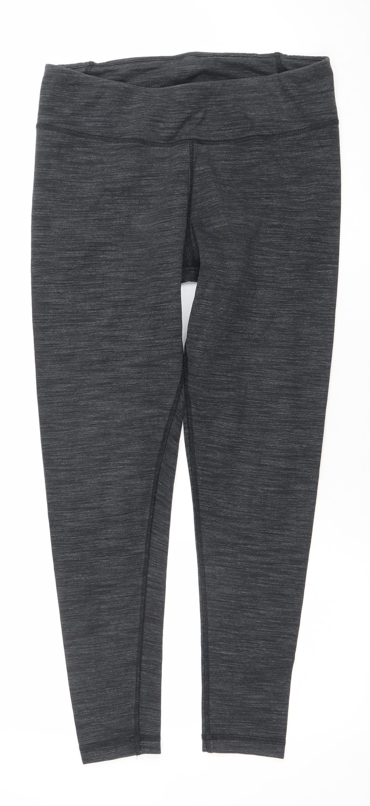 Reebok Women's Black L Leggings | Stretch Activewear Trousers