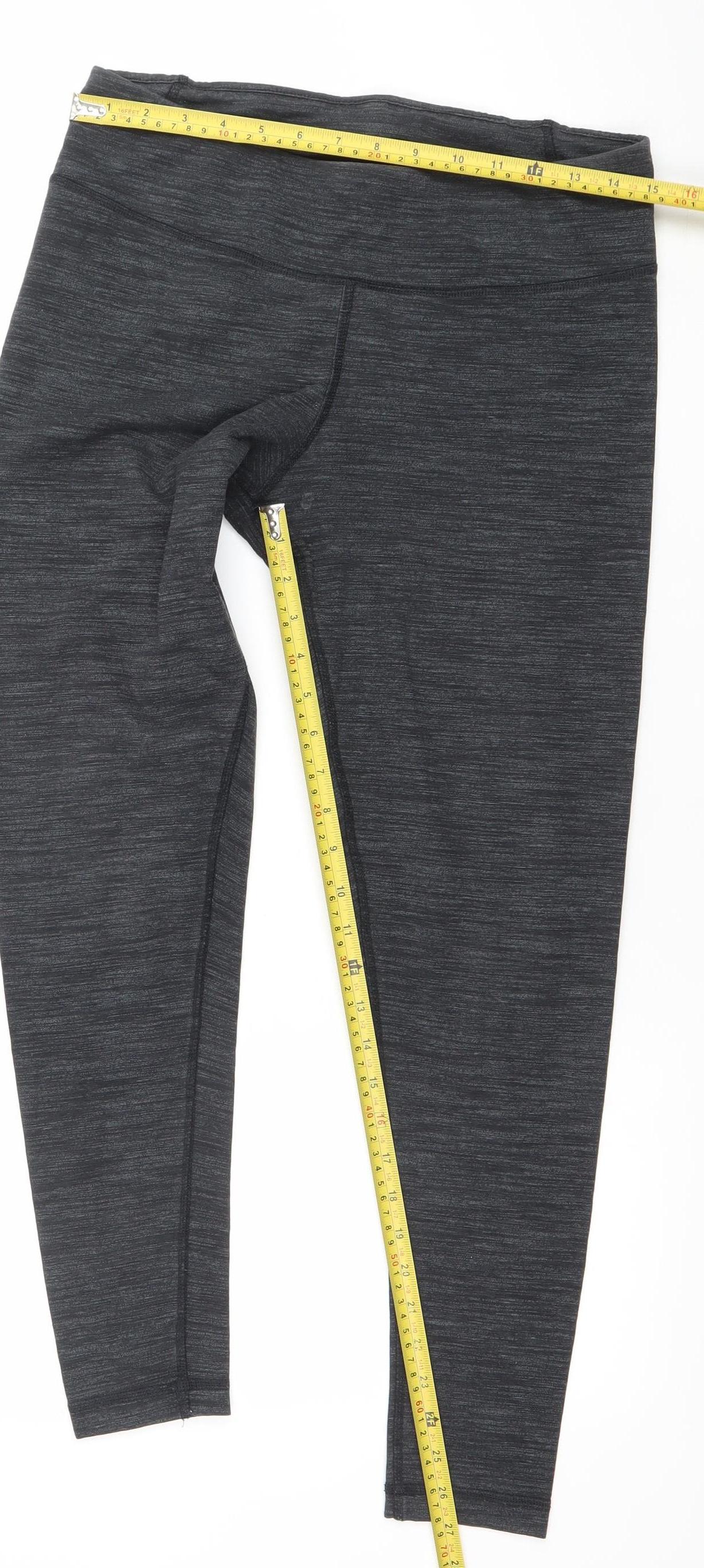 Reebok Women's Black L Leggings | Stretch Activewear Trousers