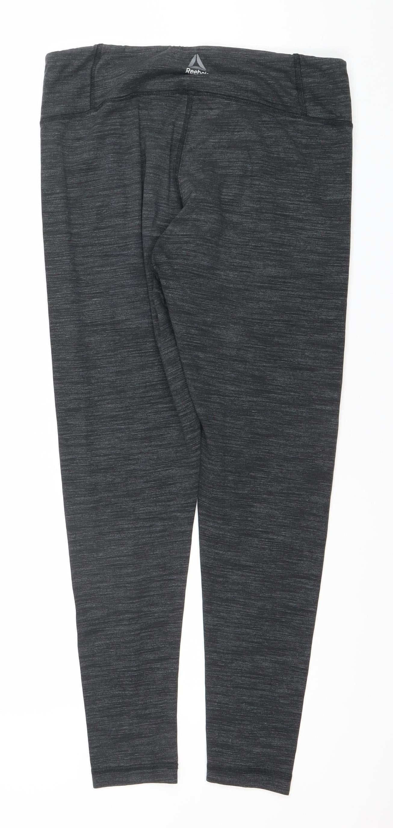 Reebok Women's Black L Leggings | Stretch Activewear Trousers