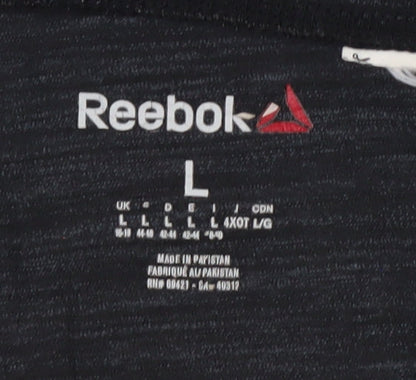 Reebok Women's Black L Leggings | Stretch Activewear Trousers