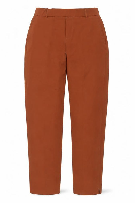Front view of Only Women Brown Chino Trousers S Regular 32in Waist