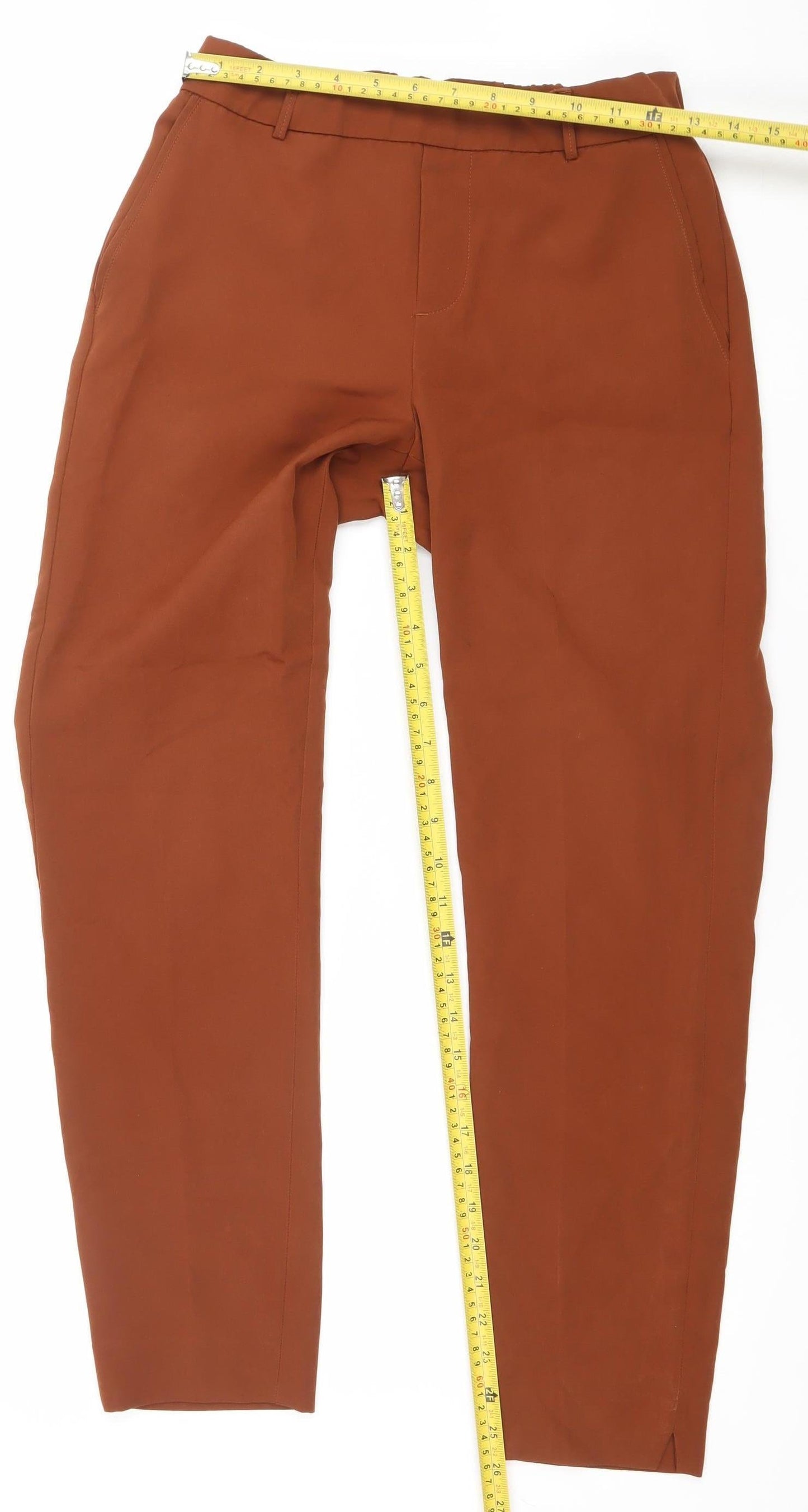 Only Women Brown Chino Trousers S Regular 32in Waist